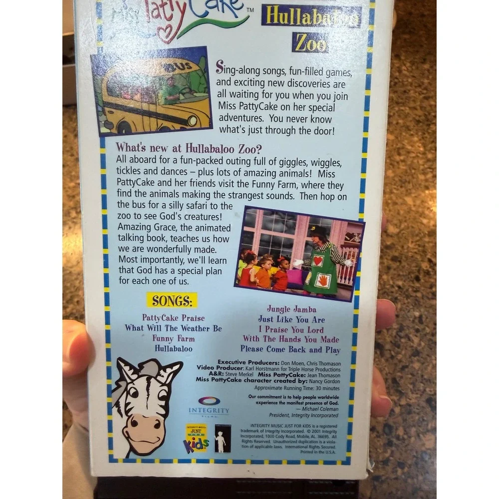 Miss Patty Cake Hullabaloo Zoo VHS Video Kids Learning Fun Ages 1 8‎